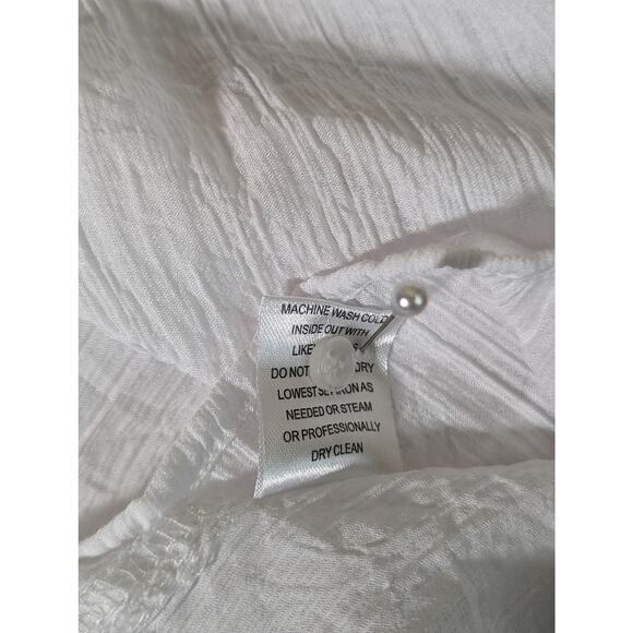 Grand and Green Tunic top XL Rayon/Nylon Bust 43" Len 28.5' Sleeves 3/4 19"Lace - Picture 8 of 13